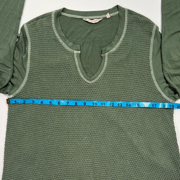 Soft Surroundings Hallie Henley Long Sleeve Asymmetrical Tunic Top - green, L - Picture 6 of 8